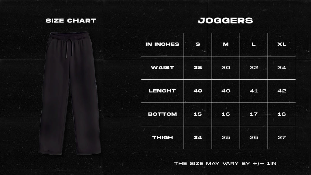 No Fear No Limit Black Cotton Joggers
