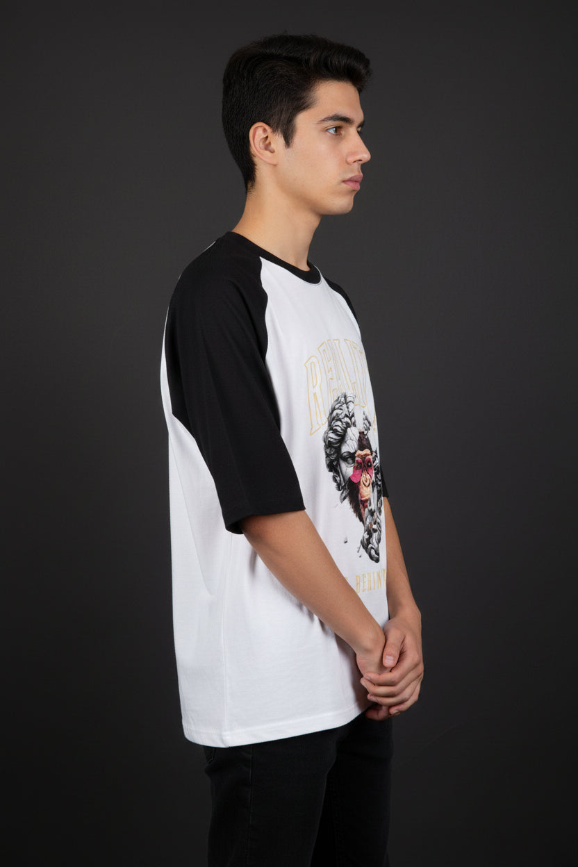 Reality Black&White Oversized Raglan T-shirt