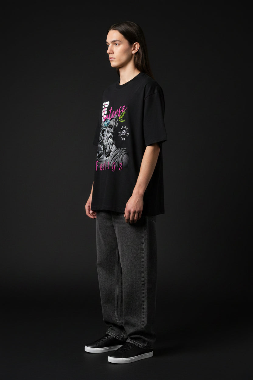 Intense Feelings Black  Oversized Classic T-Shirt