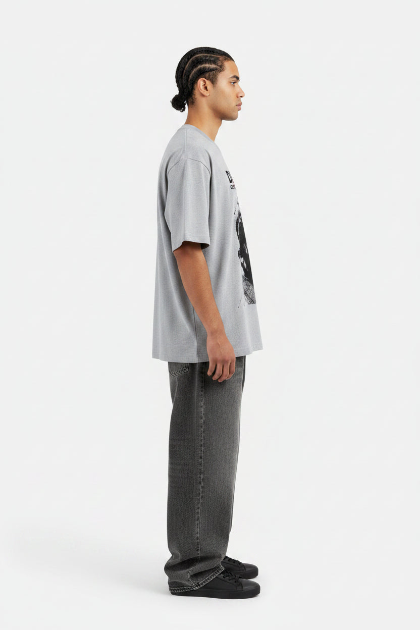 Drake Grey Melange Oversized Classic T-Shirt