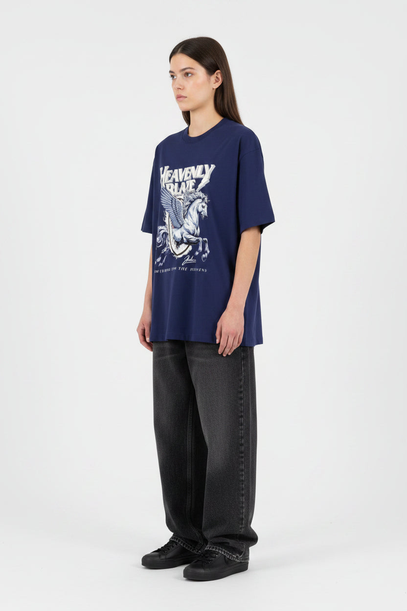Heavenly Blaze Royal Blue Oversized Classic T-Shirt