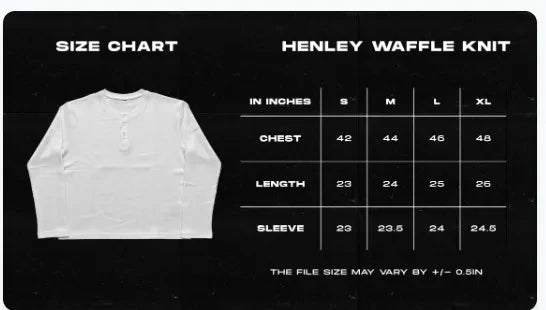Love White Henley Waffle Knit Full-Sleeve