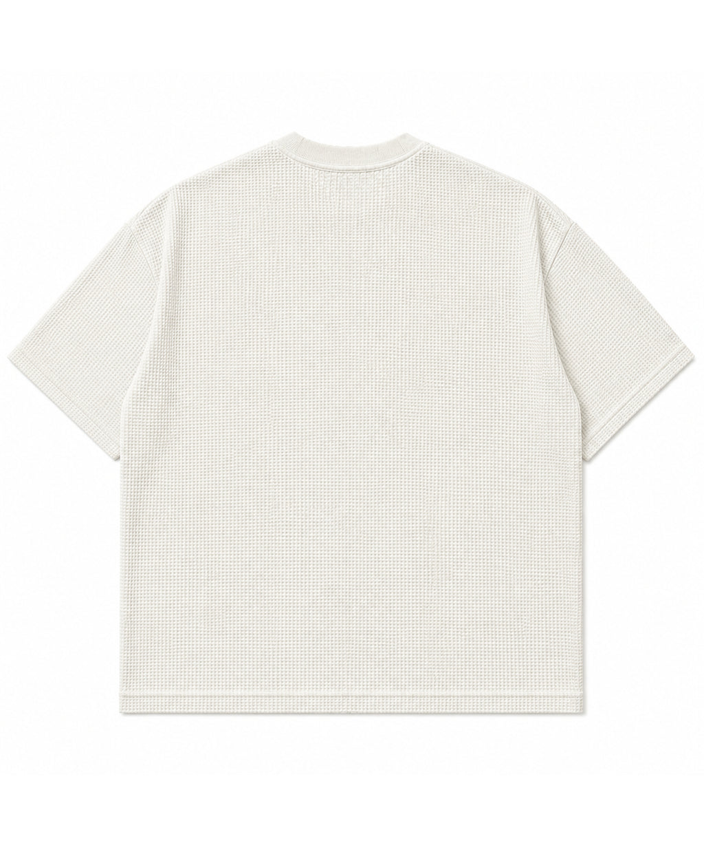 Off-white waffle boxy fit Back Design