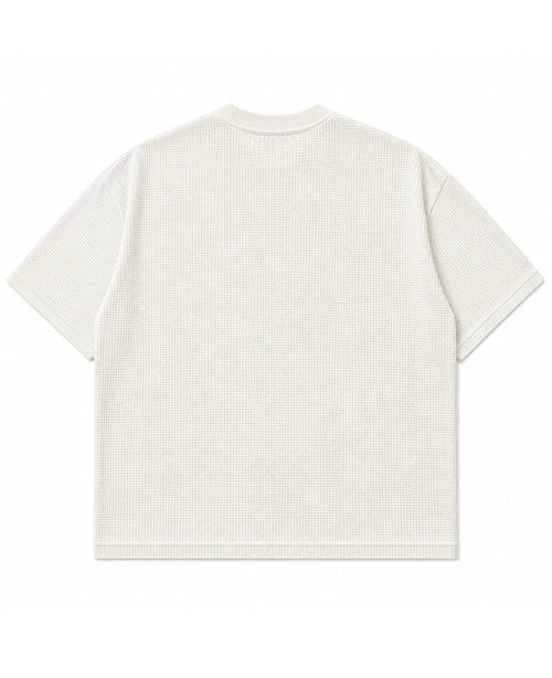 Off-white waffle boxy fit Back Design