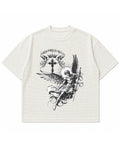 Off-white waffle boxy fit Front Design