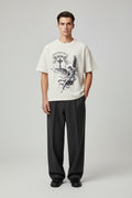 Off-white waffle boxy fit Front Design