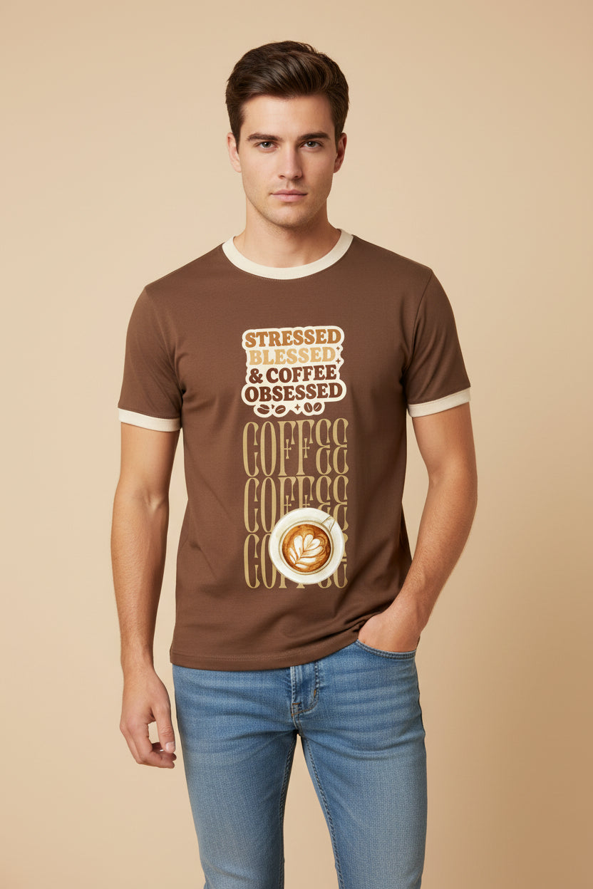 Mousse & Cream Ringer tee Front Design