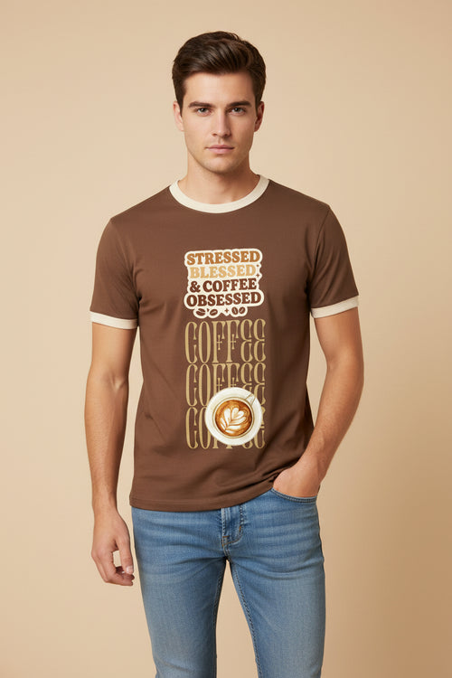 Mousse & Cream Ringer tee Front Design