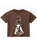 Brown Boxy Fit T-shirt Front Design