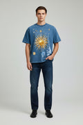 Denim Wash Boxy Fit T-shirt Front Design