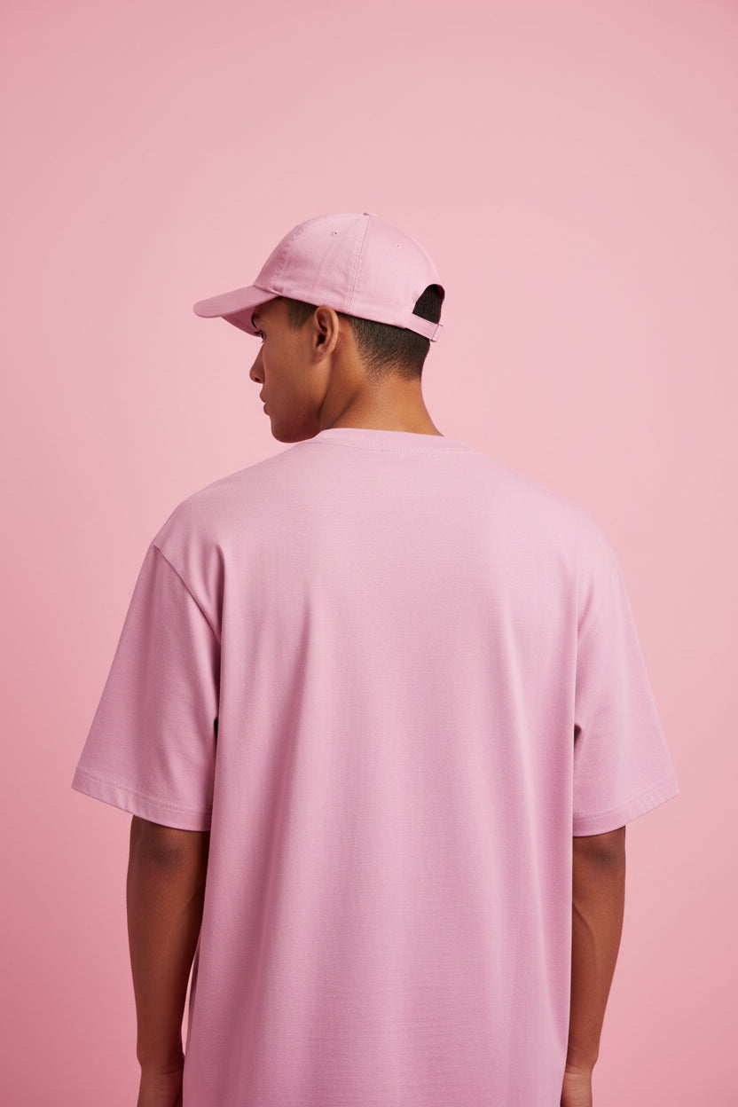 Baby Pink Oversized T-Shirt Back Design