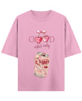 Baby Pink Oversized T-Shirt Front Design