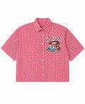 Red Picnic Oxford Boxy Shirt Front Design