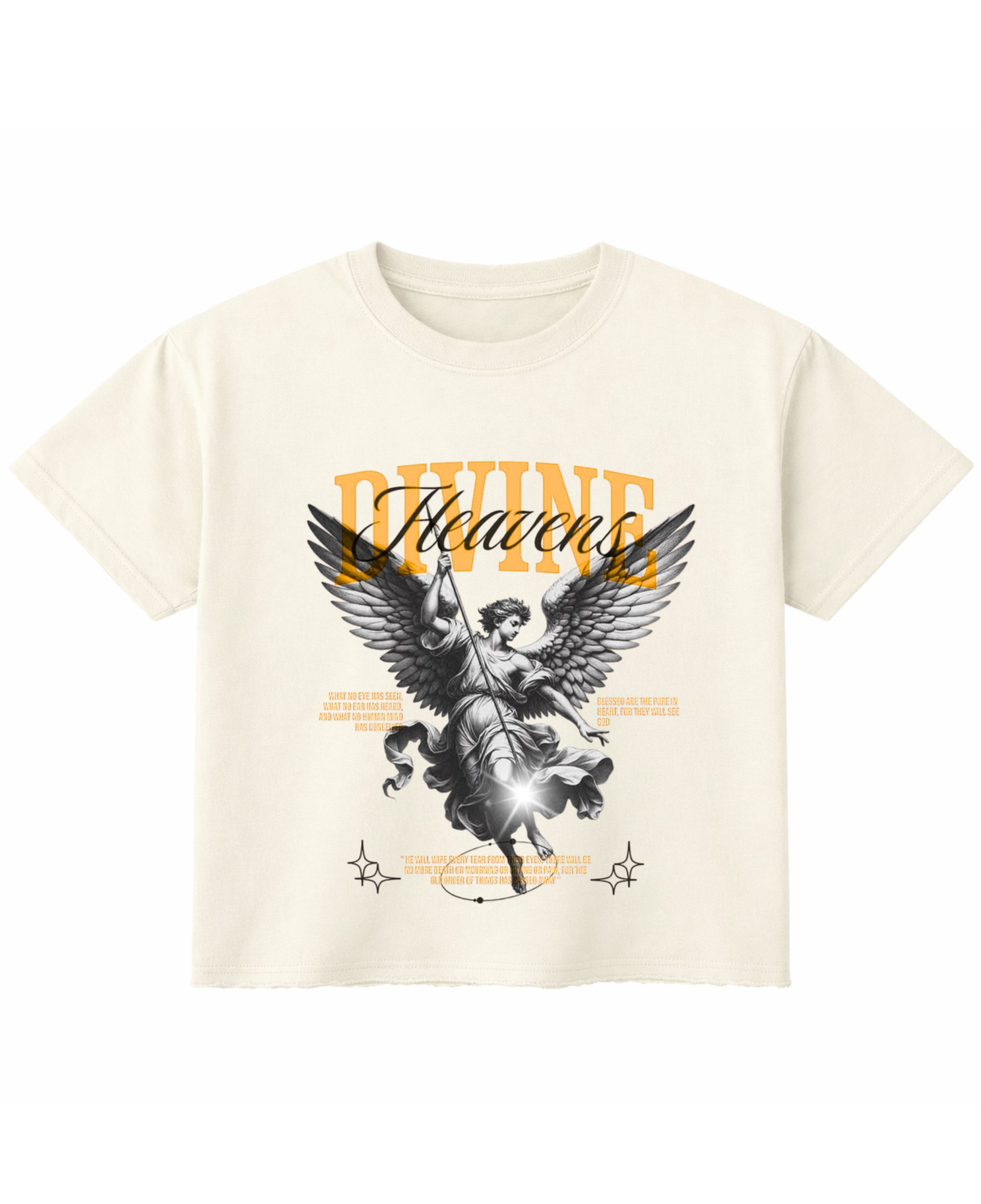 Off White Boxy Fit T-shirt Front Design