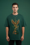 Bottle Green Oversized T-Shirt Front Design