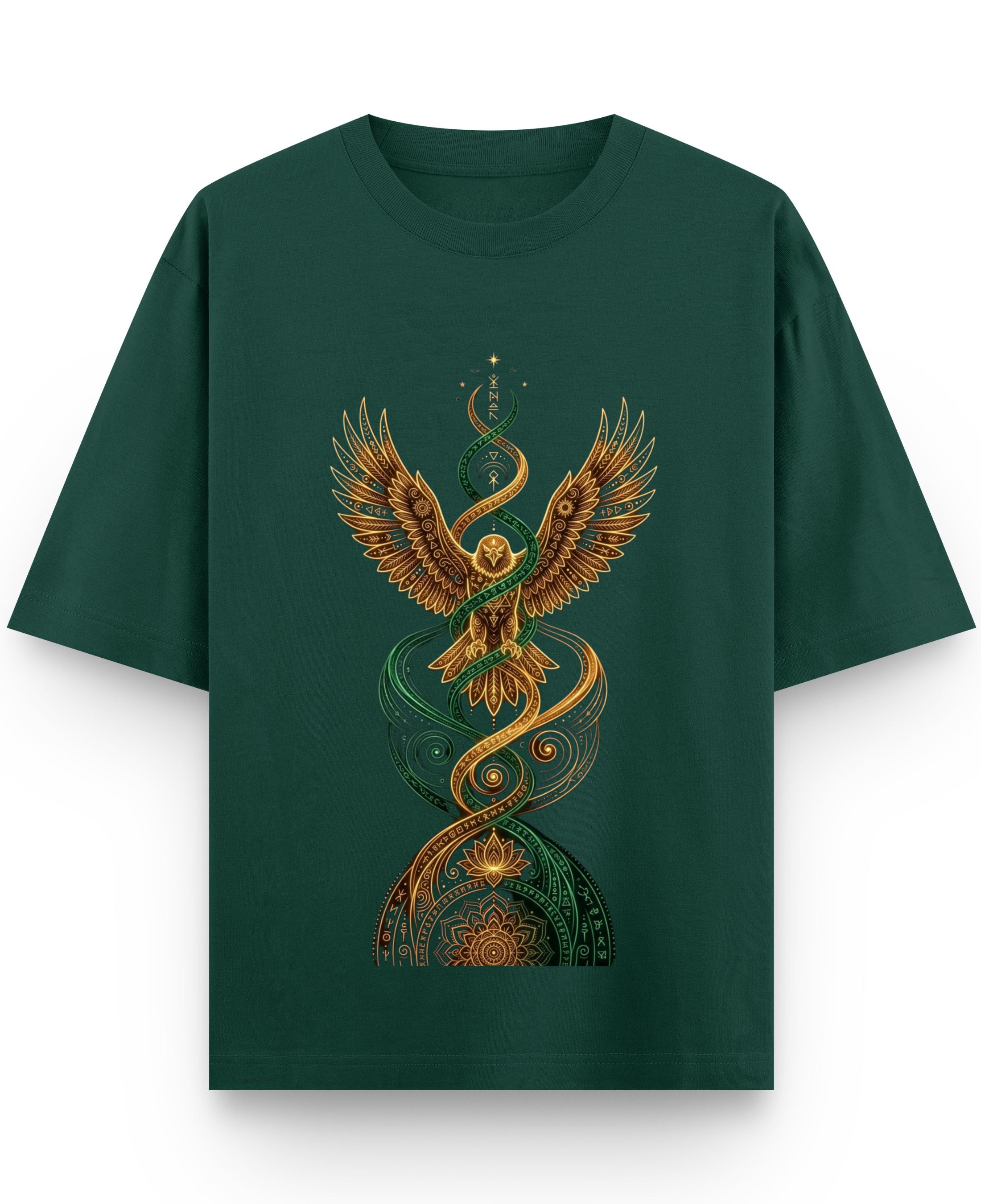 Bottle Green Oversized T-Shirt Front Design