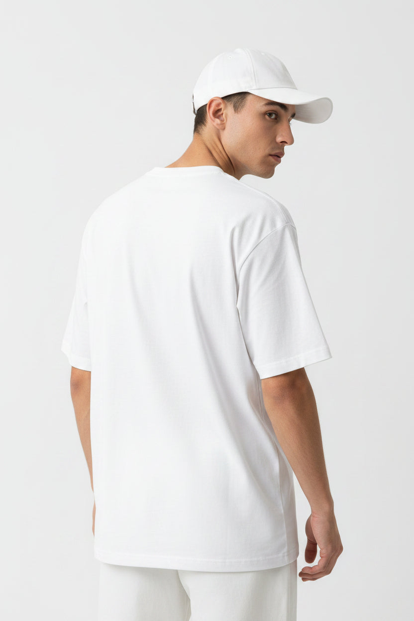 White Oversized T-shirt Back Design