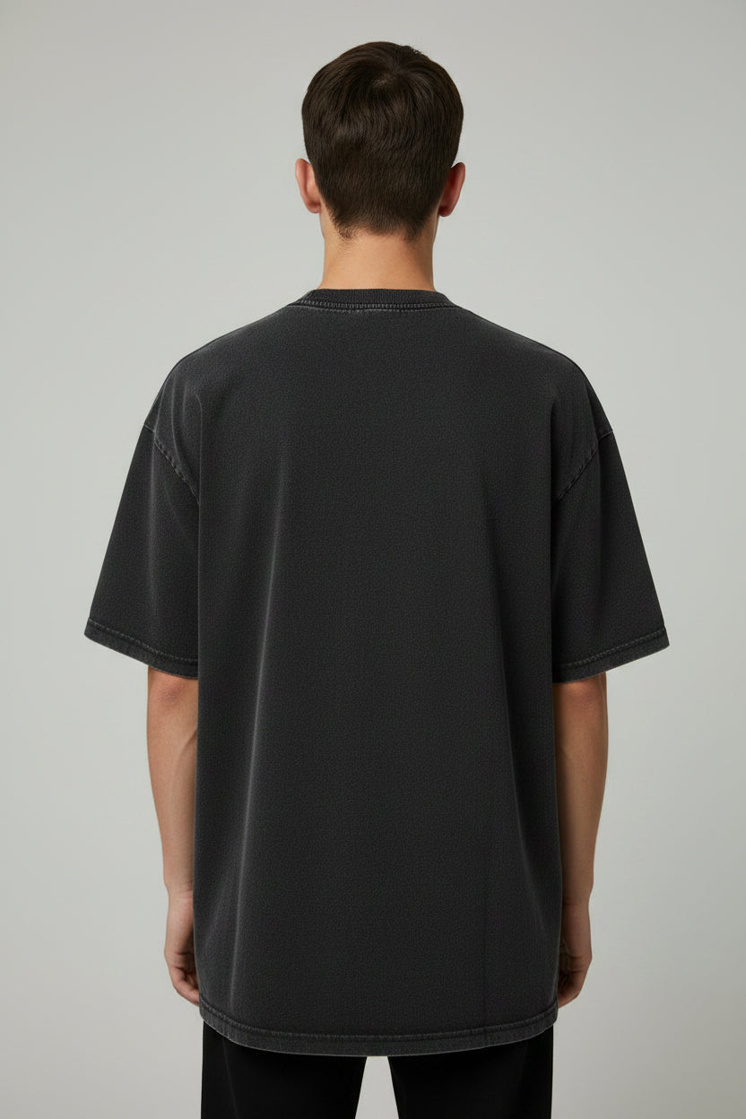 Vintage Fade Wash Oversized T-shirt Back Design