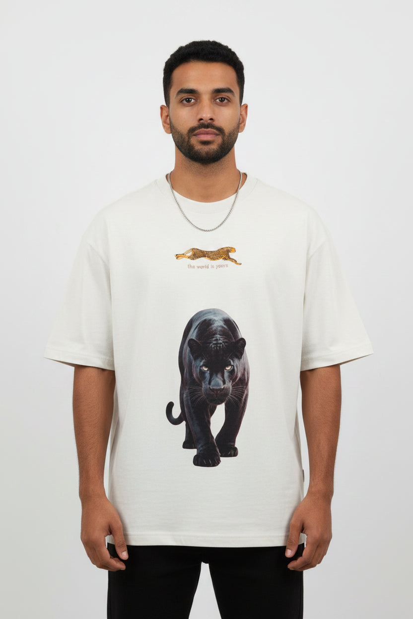 Off White Oversized T-shirt Front Design