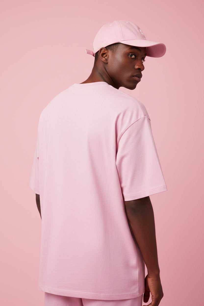 Baby Pink Oversized T-Shirt Back Design