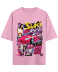 Baby Pink Oversized T-Shirt Front Design