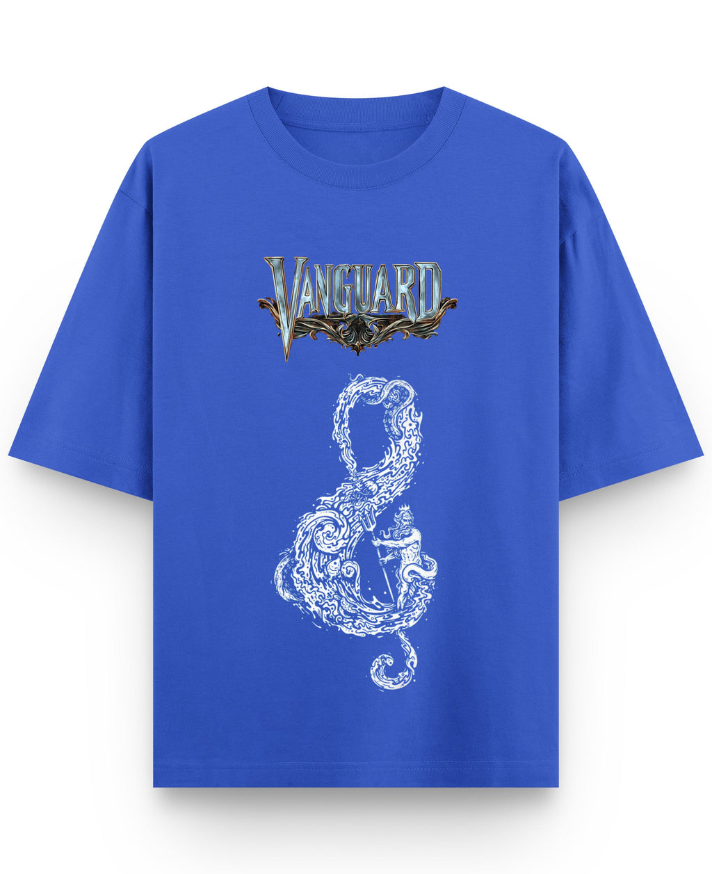 Royal Blue Oversized T-Shirt Front Design