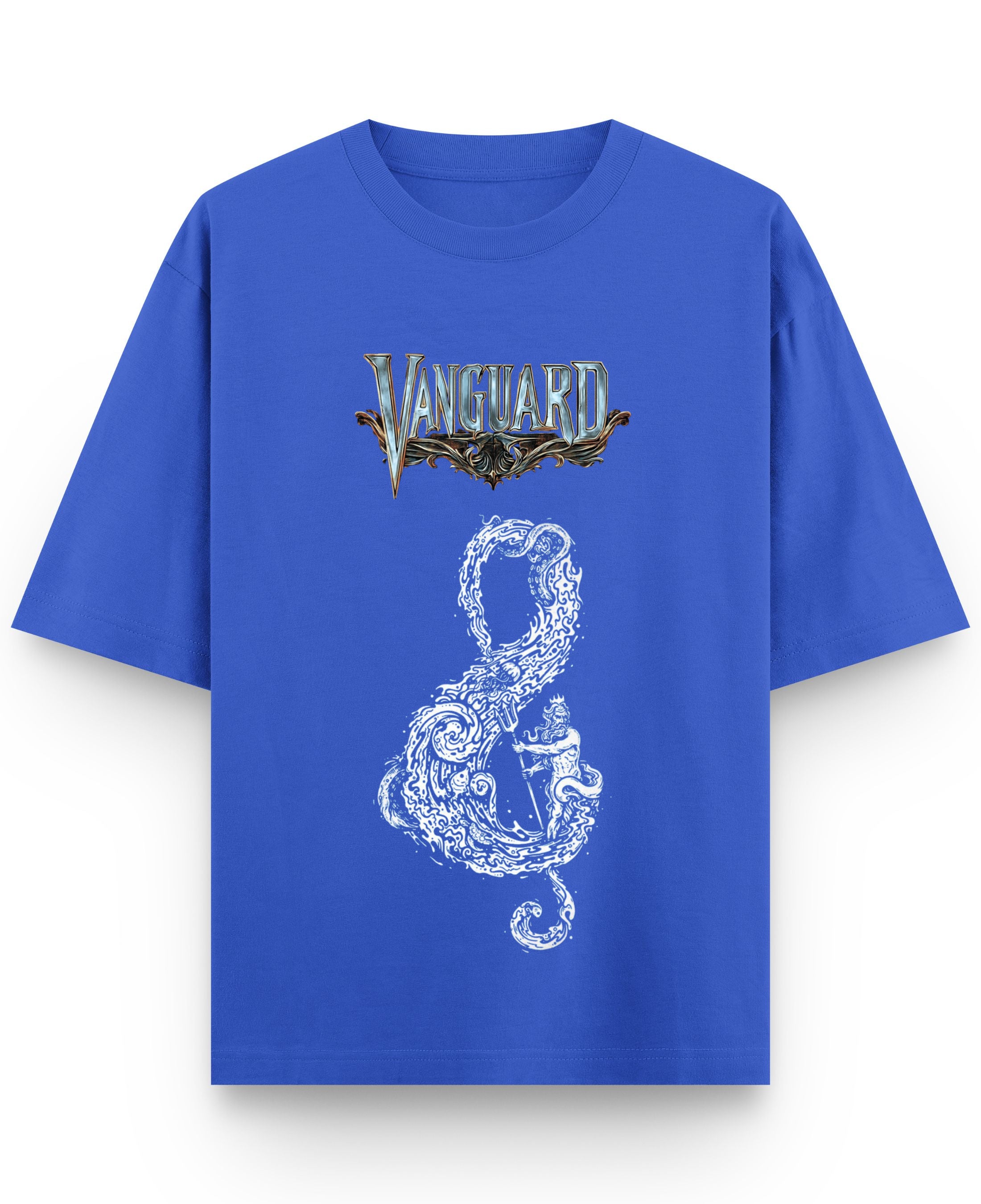 Royal Blue Oversized T-Shirt Front Design