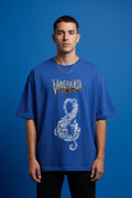 Royal Blue Oversized T-Shirt Front Design