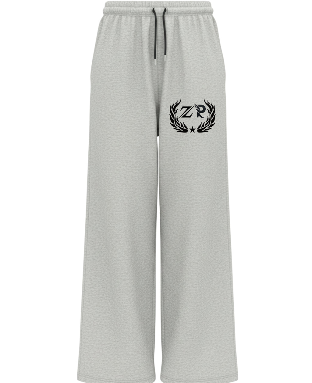 Grey Cotton Joggers Front Design