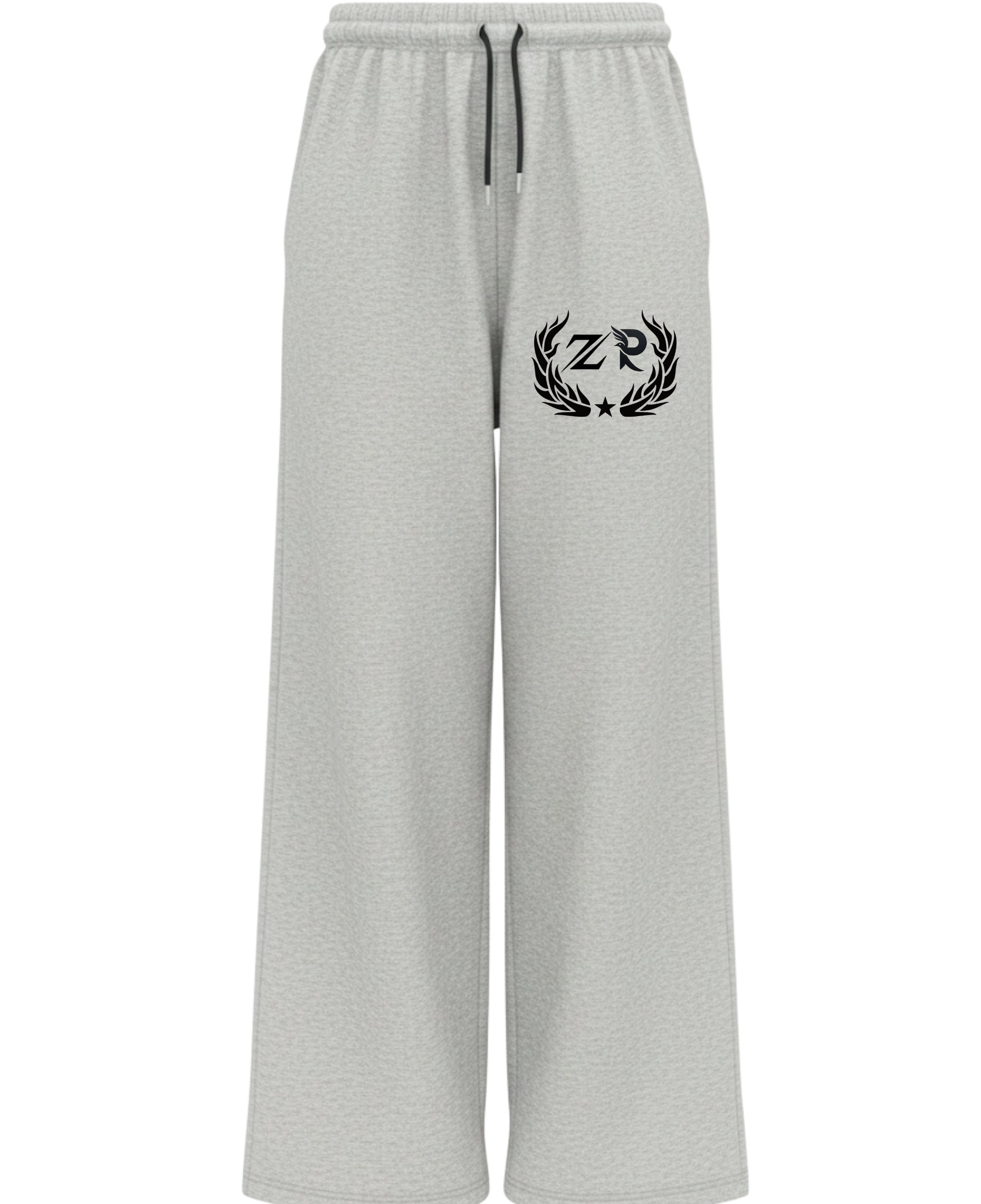 Grey Cotton Joggers Front Design