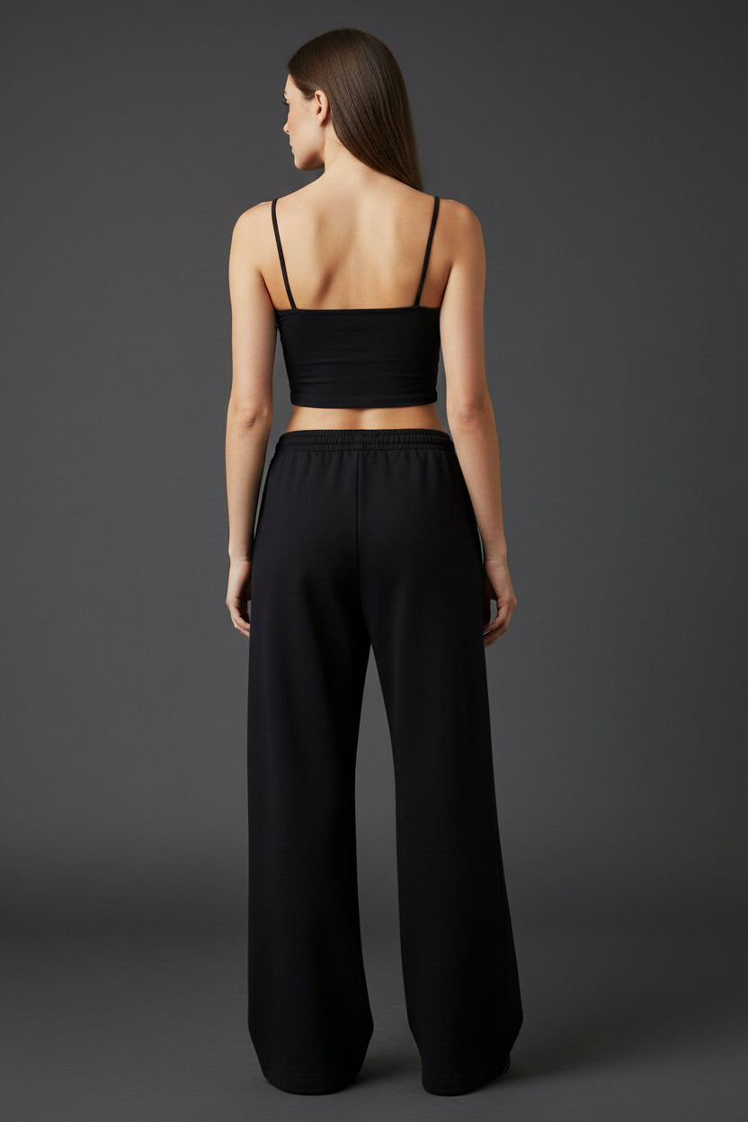 ZotRage Instinct black cotton joggers featuring a comfortable elasticated waistband and a relaxed fit.